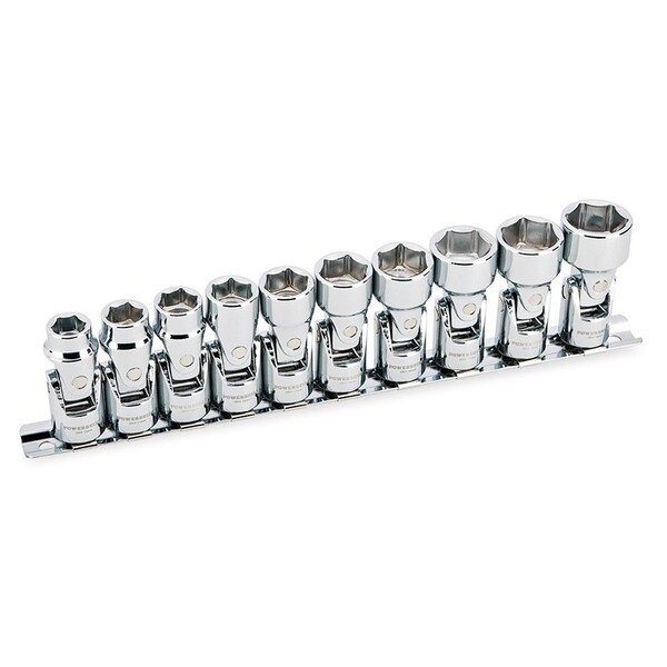10Pc 3/8" Drive 6Pt Metric Universal Socket Set